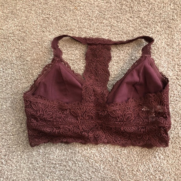 Women's T-Back Bralette/ by Auden/ NWOT/ BURGUNDY - Picture 6 of 11